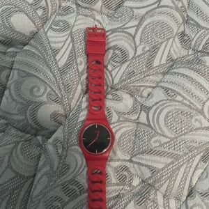 Swatch Red Analog Watch